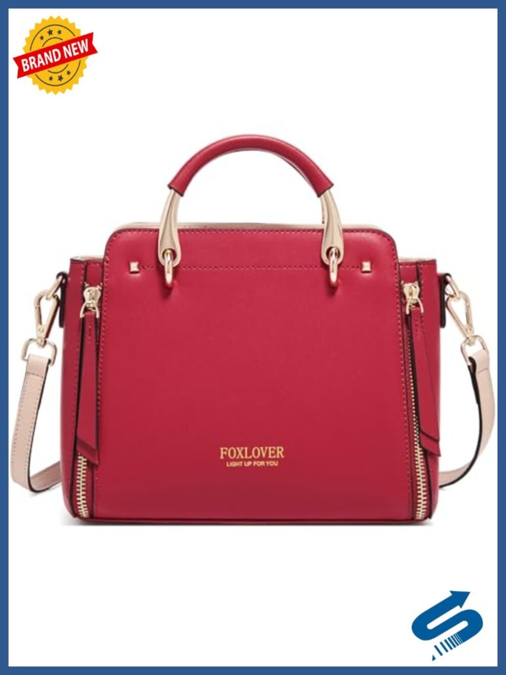 Genuine Leather Satchel Handbag Top-handle Shoulder Bag Tote Purse